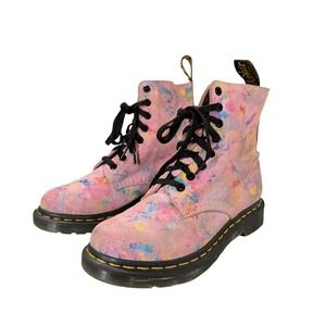 Doc Martens 1460 Pascal Boots Size 6 Pink Tutti Frutti Sheridan Confetti Suede
